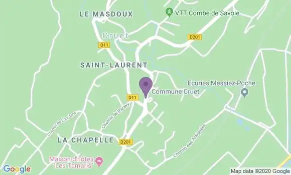 Localisation Cruet Ap - 73800