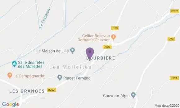 Localisation Les Mollettes Ap - 73800
