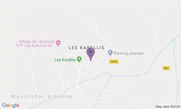Localisation Montricher Albanne Karellis Ap - 73870
