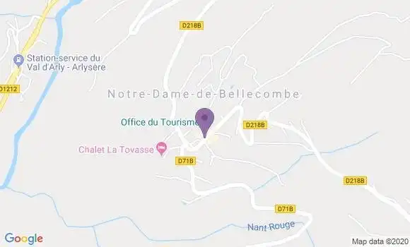 Localisation Notre Dame de Bellecombe Bp - 73590