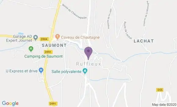 Localisation Ruffieux Ap - 73310