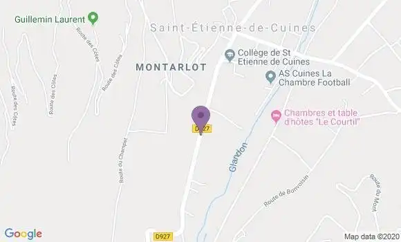 Localisation Saint Etienne de Cuines Bp - 73130