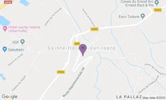 Localisation Sainte Helene sur Isere Bp - 73460
