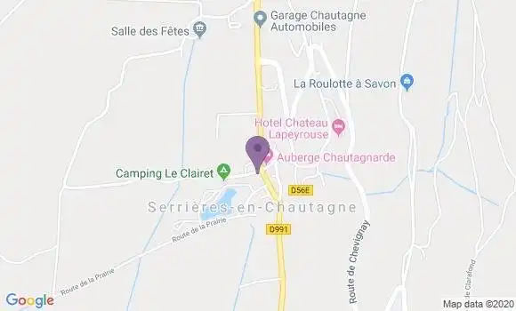 Localisation Serrieres En Chautagne Bp - 73310