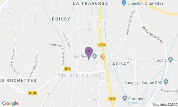 Localisation Viviers du Lac Bp - 73420