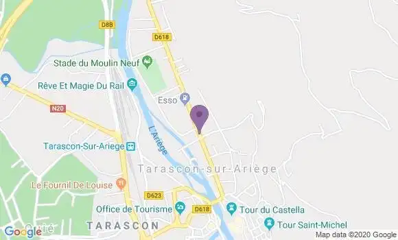 Localisation Tarascon sur Ariege - 09400