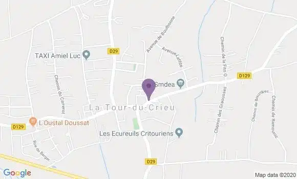 Localisation La Tour du Crieu - 09100