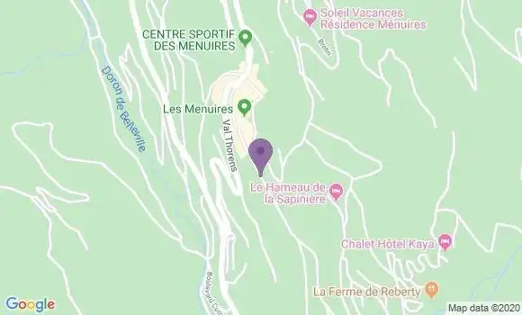 Localisation Les Menuires a Ap - 73440
