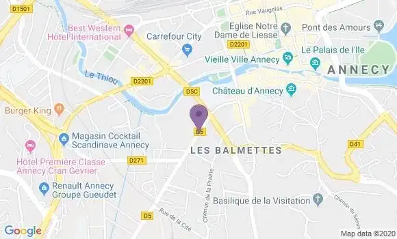 Localisation Annecy Balmettes Bp - 74000