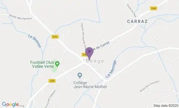 Localisation Boege - 74420