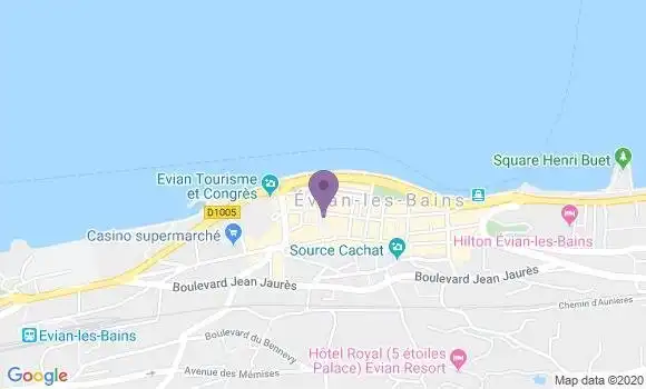 Localisation Evian les Bains - 74500