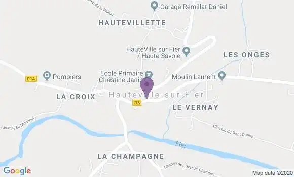 Localisation Hauteville sur Fier Ap - 74150