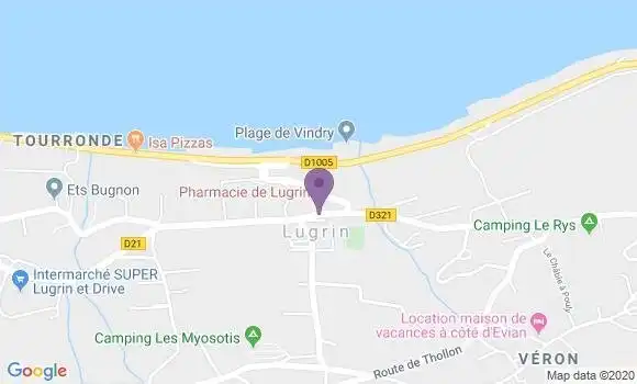 Localisation Lugrin Bp - 74500