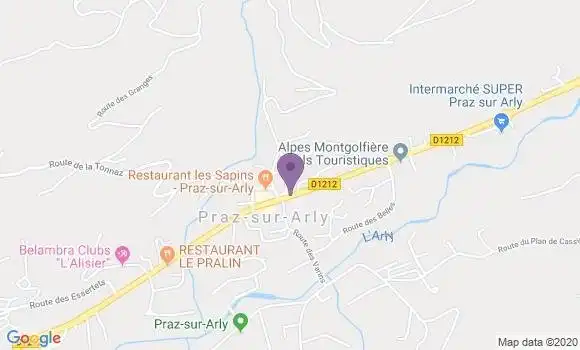 Localisation Praz sur Arly Bp - 74120