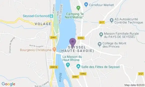 Localisation Seyssel - 74910