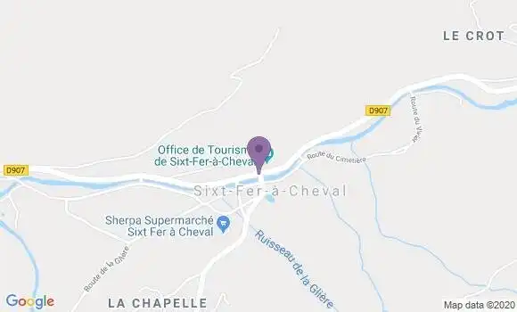 Localisation Sixt Fer a Cheval Ap - 74740