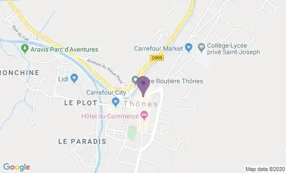 Localisation Thones - 74230