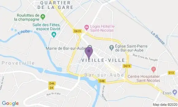 Localisation Bar sur Aube - 10200