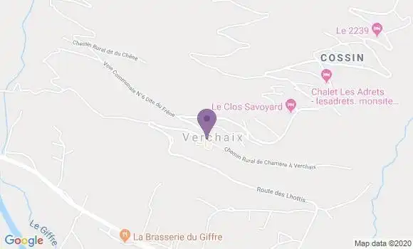 Localisation Verchaix Morillon Bp - 74440