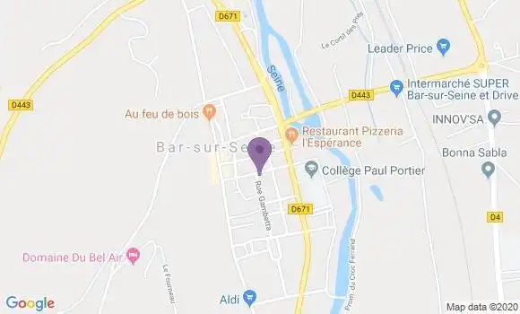 Localisation Bar sur Seine - 10110