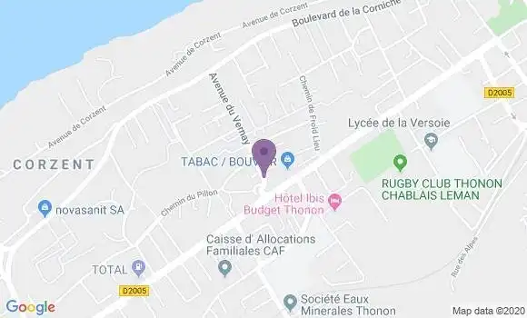 Localisation Thonon grangette Bp - 74200