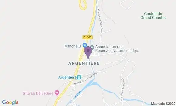 Localisation Chamonix Argentiere Bp - 74400