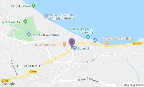 Localisation Amphion les Bains Bp - 74500