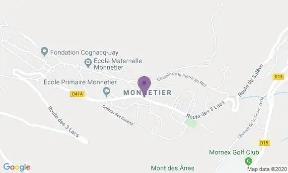 Localisation Monnetier Eglise Ap - 74560