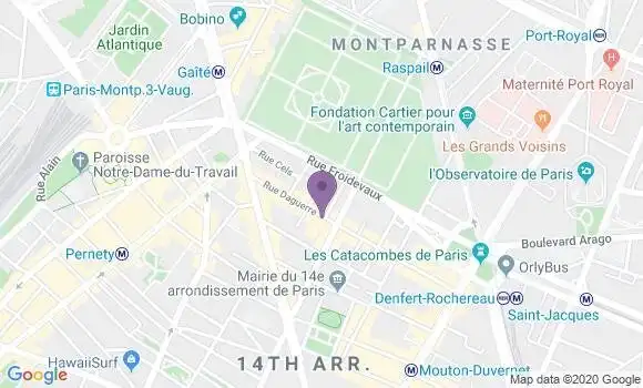 Localisation Paris Daguerre - 75014