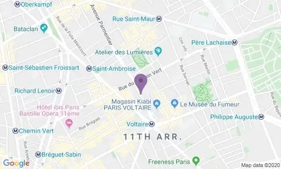 Localisation Paris Parmentier - 75011