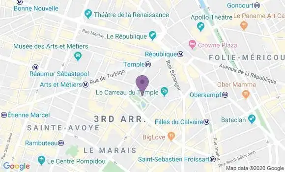 Localisation Paris Temple Garantie Bp - 75003