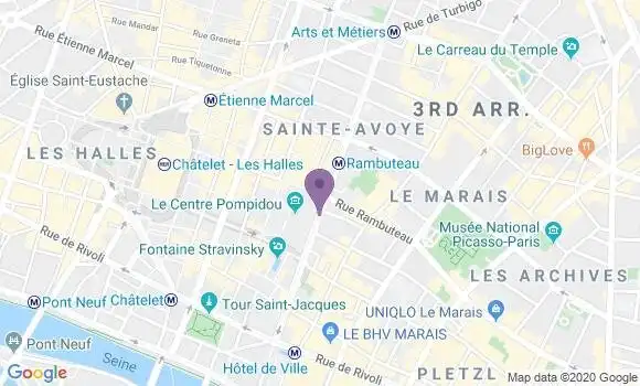 Localisation Paris Centre Georges Pompidou Bp - 75004