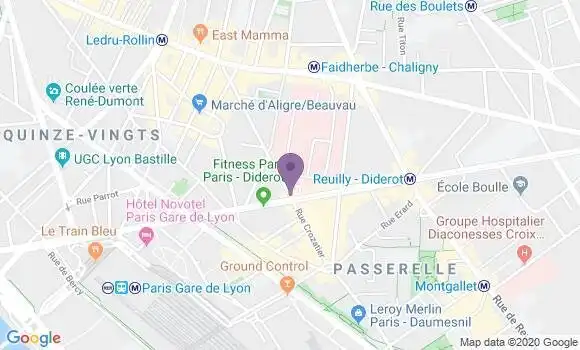Localisation Paris Crozatier - 75012