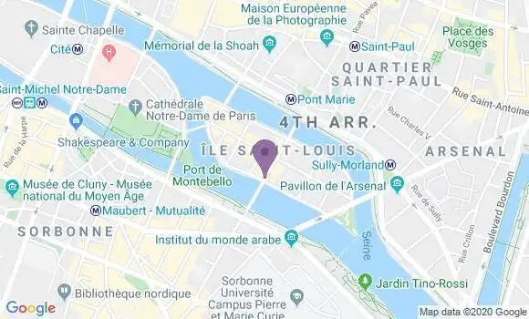 Localisation Paris Ile Saint louis - 75004