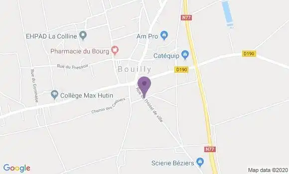 Localisation Bouilly - 10320