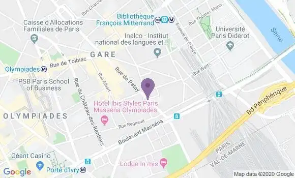 Localisation Paris Patay - 75013