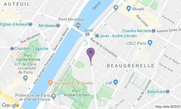 Localisation Paris Citroen - 75015