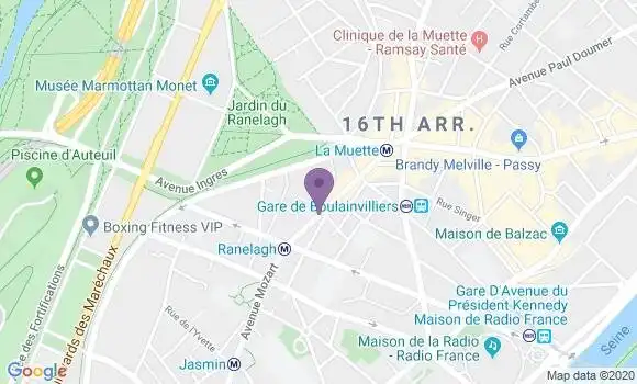 Localisation Paris Mozart - 75016