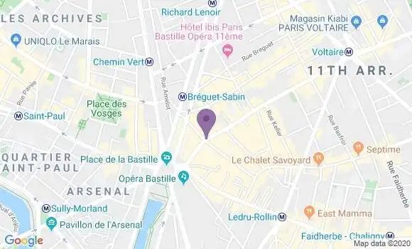 Localisation Paris Roquette Bp - 75011
