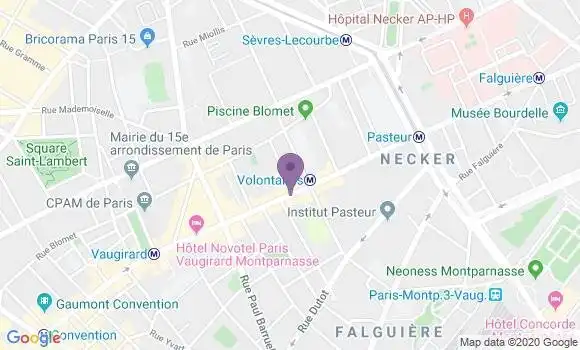 Localisation Paris Volontaires - 75015