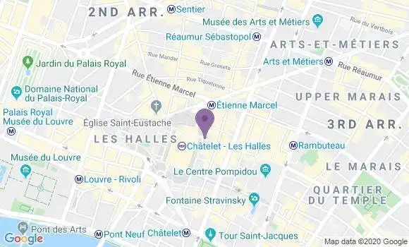 Localisation Paris Forum des Halles Bp - 75001