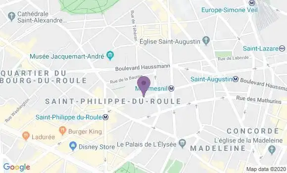 Localisation Paris la Boetie - 75008