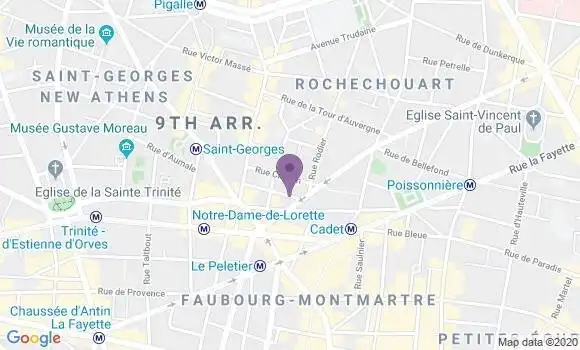 Localisation Paris Rochechouart - 75009