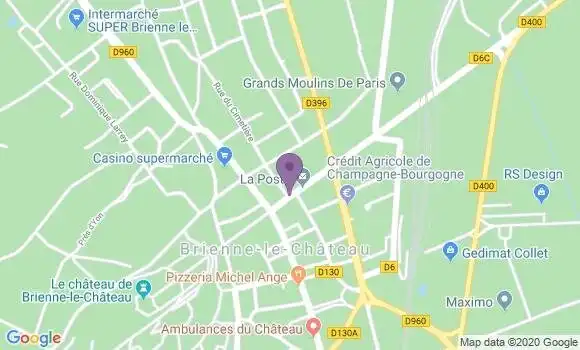Localisation Brienne le Chateau - 10500