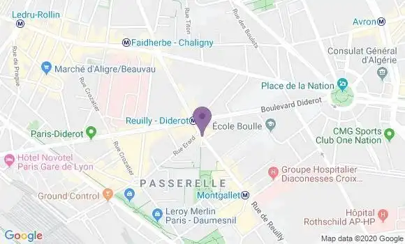 Localisation Paris Reuilly - 75012