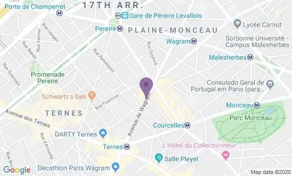 Localisation Paris 17 Wagram - 75017