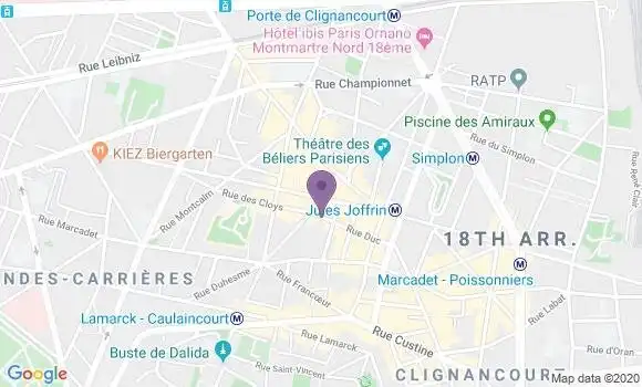 Localisation Paris 18 Montmartre - 75018