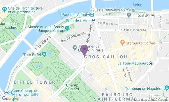 Localisation Paris Champ de Mars - 75007