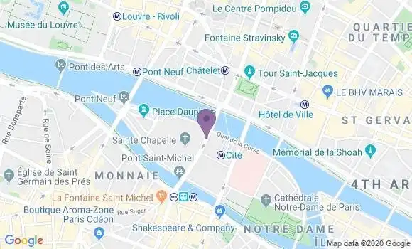 Localisation Paris Ile de la Cite - 75004