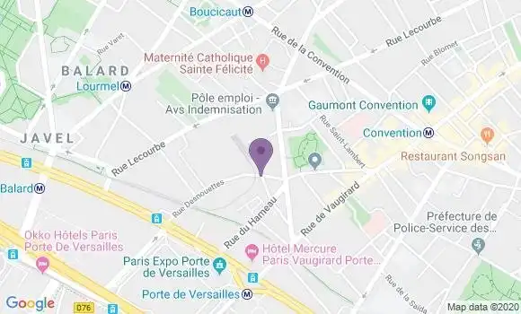 Localisation Paris Plaine de Vaugirard - 75015